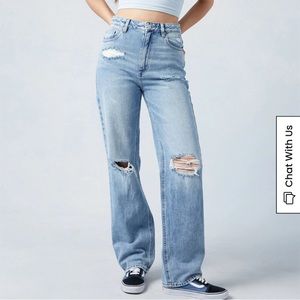 PacSun Light Blue Ripped '90s Boyfriend Jeans Size 27